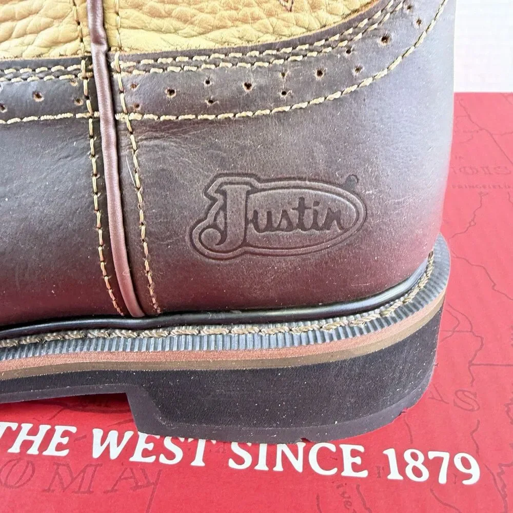 Justin Work-boots Superintendent Electrical Hazard Round Toe 10.5 D NIB